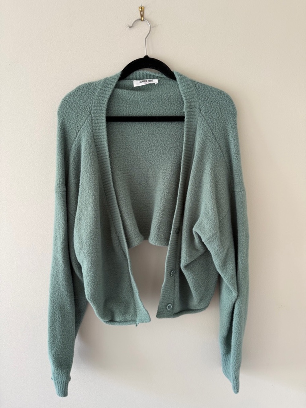 Soft Knit Open Cardigan - Sage Green